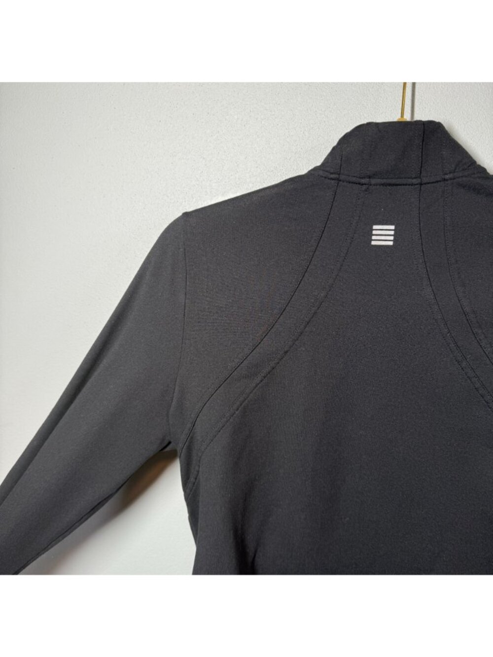 Lands' End Womens Small Black Full Zip Athletic Jacket Lightweight Soft Shell - Picture 7 of 14